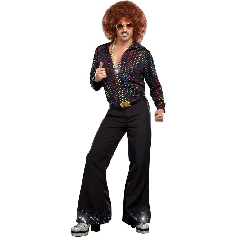 imageDreamgirl Mens Adult Fashion Disco Dude CostumeBlack