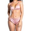 imageYandy Soft Satin Two Pieces Bra Featuring VNeck Bra ampamp Cheeky Cut Short