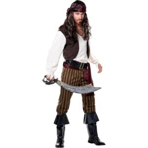 Men’s Rogue Pirate Costume(Brown)