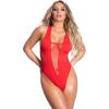 imageYandy Sandy Sunstone One Piece Swimsuit Square Neckline Sheer Low Cut Panel Brazilian Cut