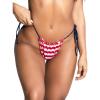 imageYandy Youre A Firework Bikini Bottom US Swimsuit Print High Waist Tie Sides ThongRedWhite