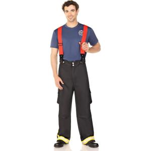 Leg Avenue Men’s 3 Piece Fire Captain Costume(Black/Red)