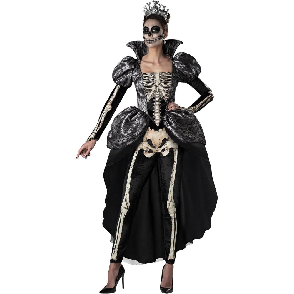 imageInCharacter Character Halloween Costume Women Skeleton Queen Size L Black
