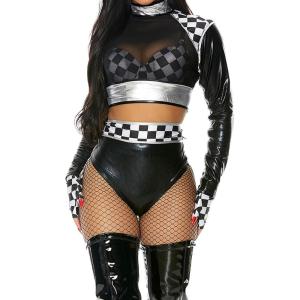 Fast Lane Racer Costume for Women(Black)